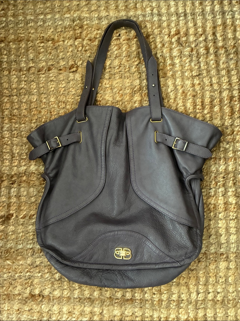 Le Bulga Lavender Italian Leather Bag
